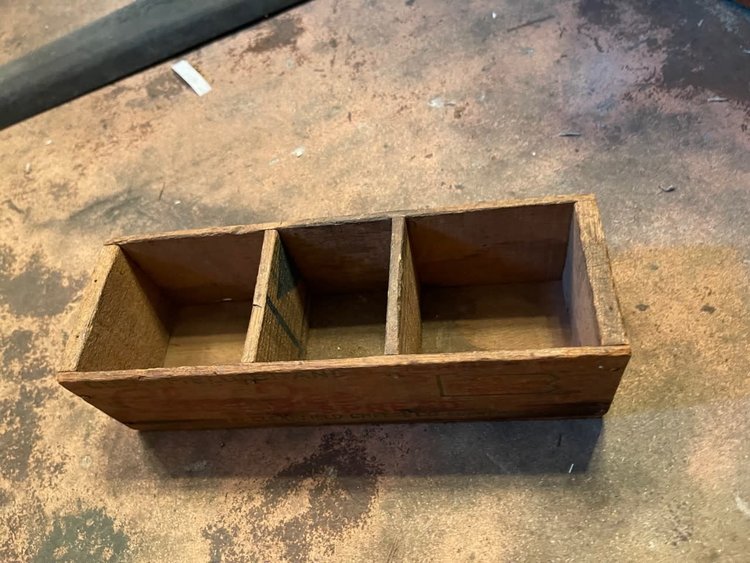 Vintage Blue Ridge Ta Chee Pimiento Spread Wood Cheese Box