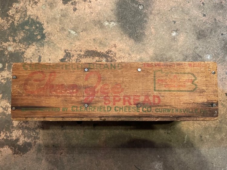 Vintage Blue Ridge Ta Chee Pimiento Spread Wood Cheese Box