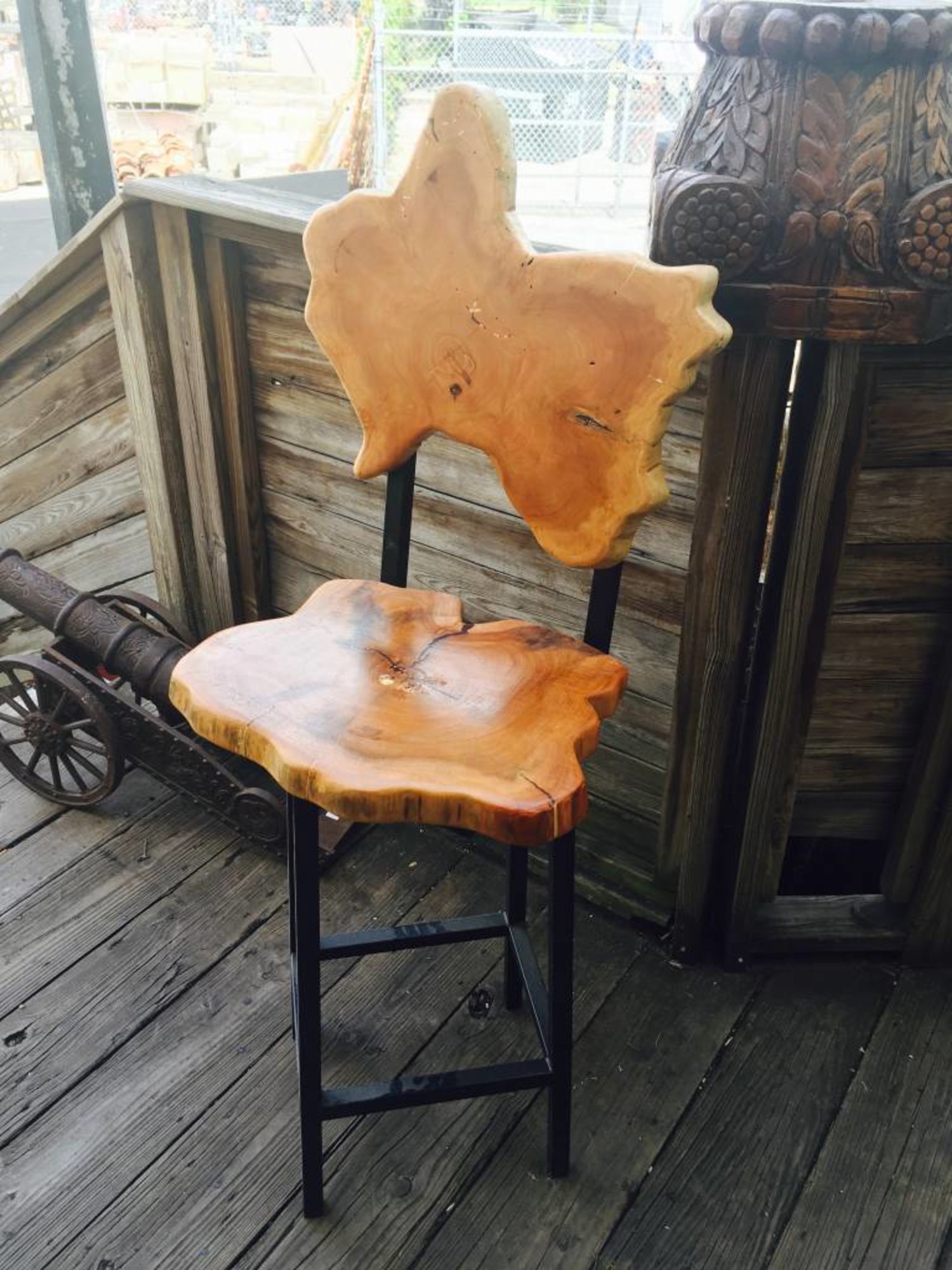 live edge counter stools