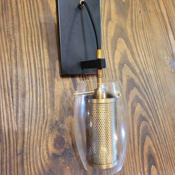 Savoy House Black and Gold Wall Sconce Light