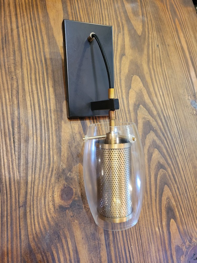 Savoy House Black and Gold Wall Sconce Light