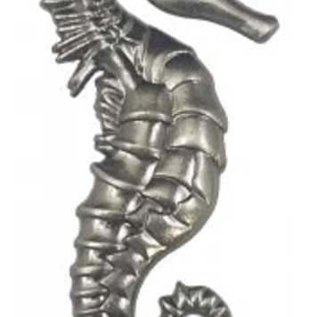 Seahorse Drawer Pull Silver 2.7" x 1.27"