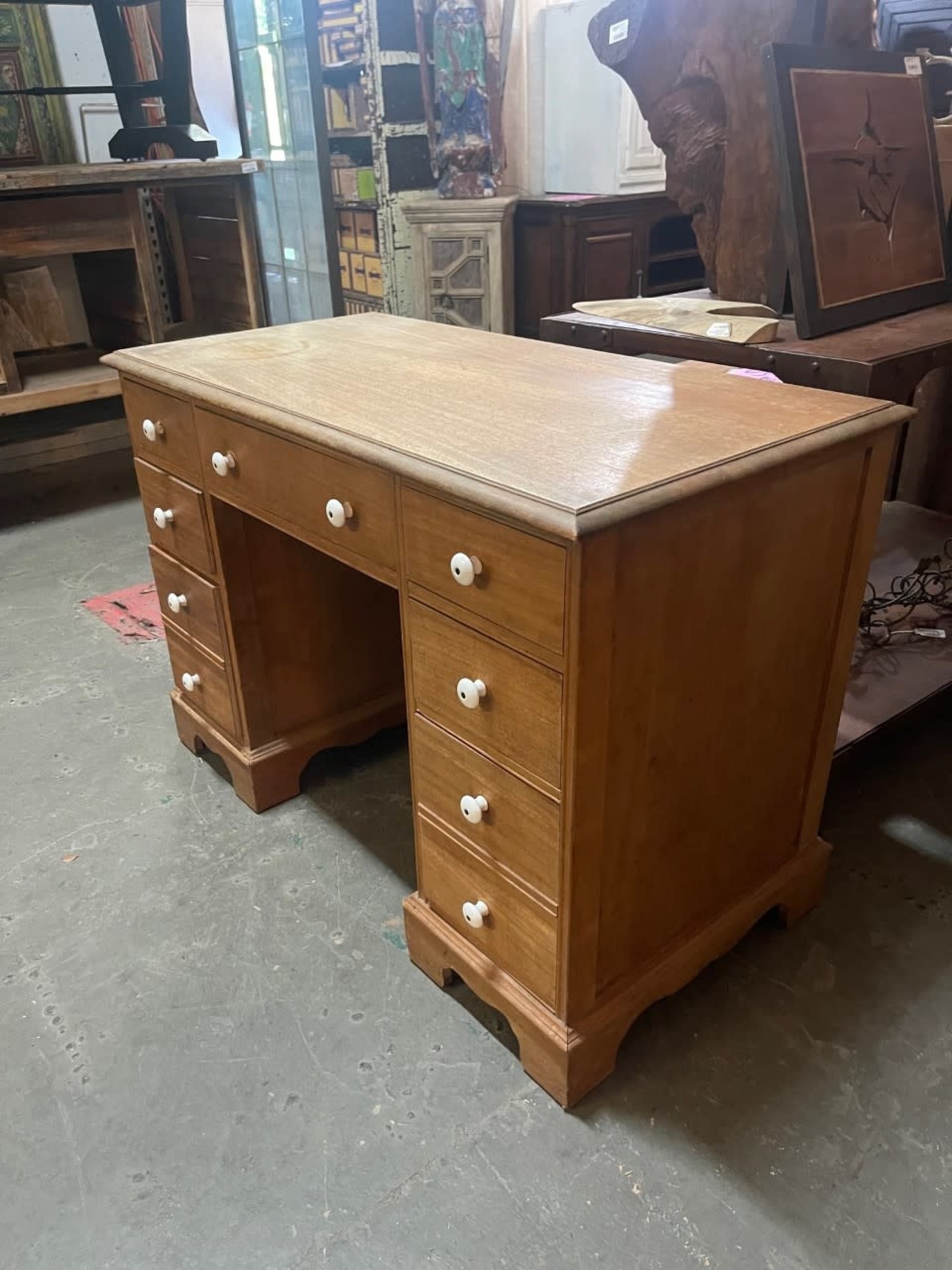 huge wooden desk