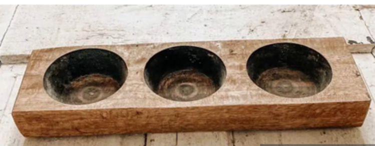 3 Hole Cheese Mold 2"H x 17"L x 5"W