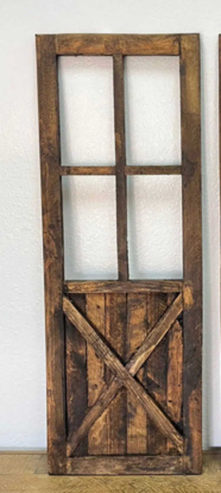 Brown Helston Wood Window  39" H x 14" L x 0.5" W