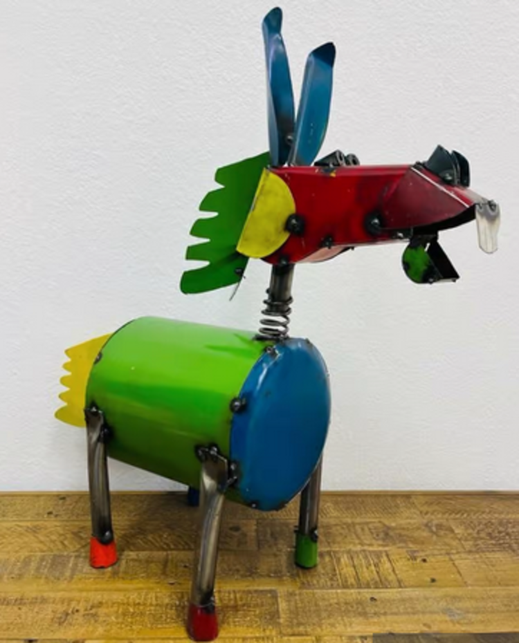 Tin Crazy Horse - Donkey 24" H x 32" L