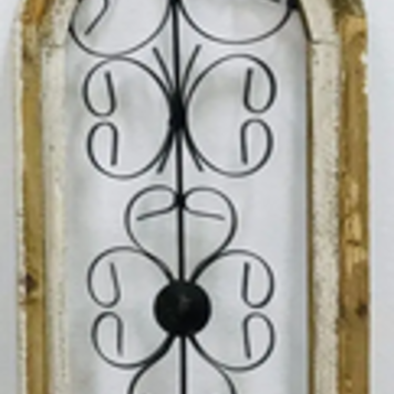 White Messina Window Sm 29" H  x 12" L x 1.5" W