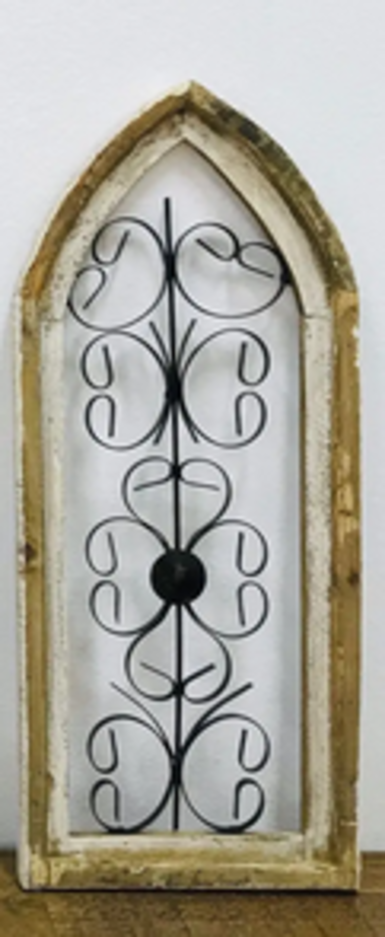 White Messina Window Sm 29" H  x 12" L x 1.5" W