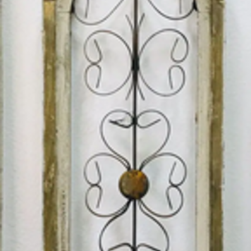 White Messina Window MD 33" H x 12" L x 1.5" W.