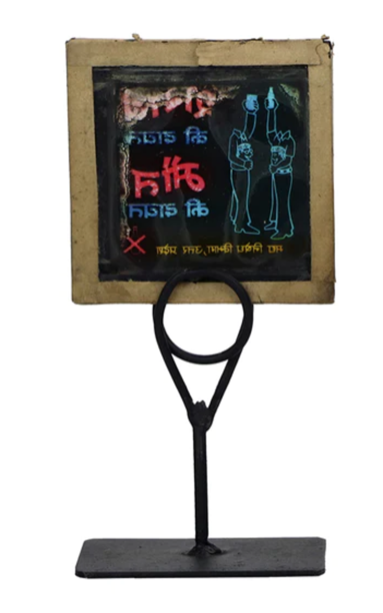 Vintage Slide Photo on Stand 2¾'' x 2¾'' x 7''