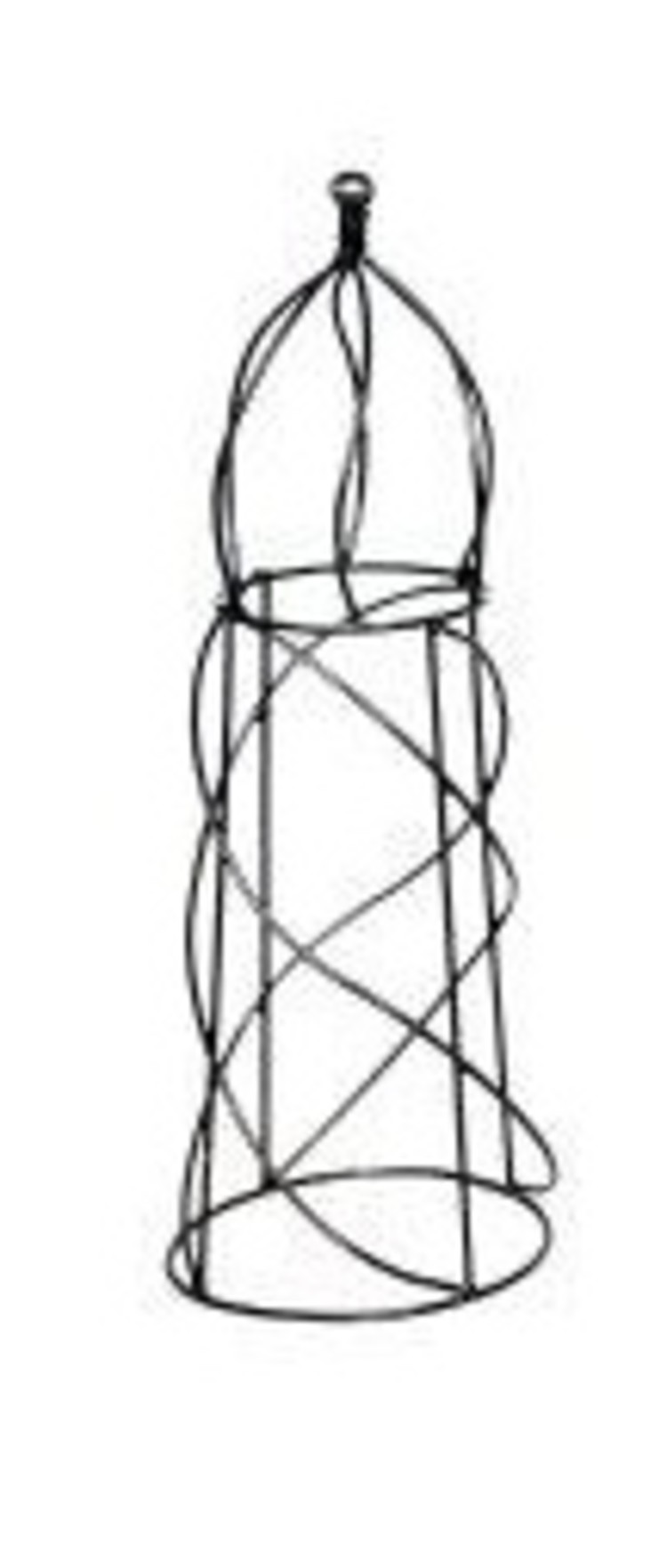 Sm Spiral Topiary with Ball 26.5"H x 9"D