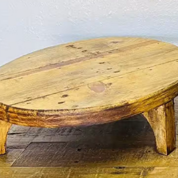 Natural Round Wood Stand LG - 5" H X 15" D