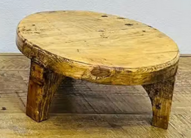 Natural Round Wood Stand  SM - 5" H x 10" D