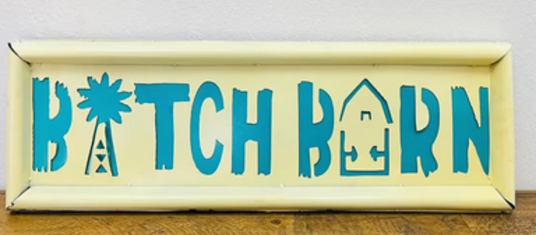 Barn Sign Wall Decor 11.5" H x 35" L x 1" - 1.5" W