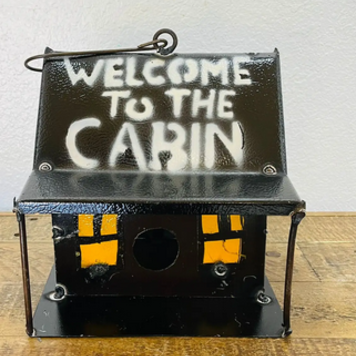 Welcome to the cabin birdhouse 9"H x 8"L x 7"W