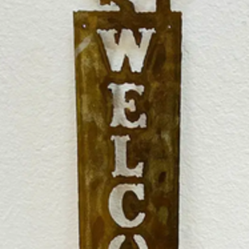 Rustic Horse Welcome Sign 14" H x 5.5" L