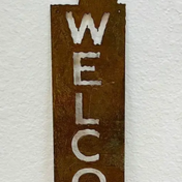 Rustic Mermaid Welcome Sign 16" H x 3" L