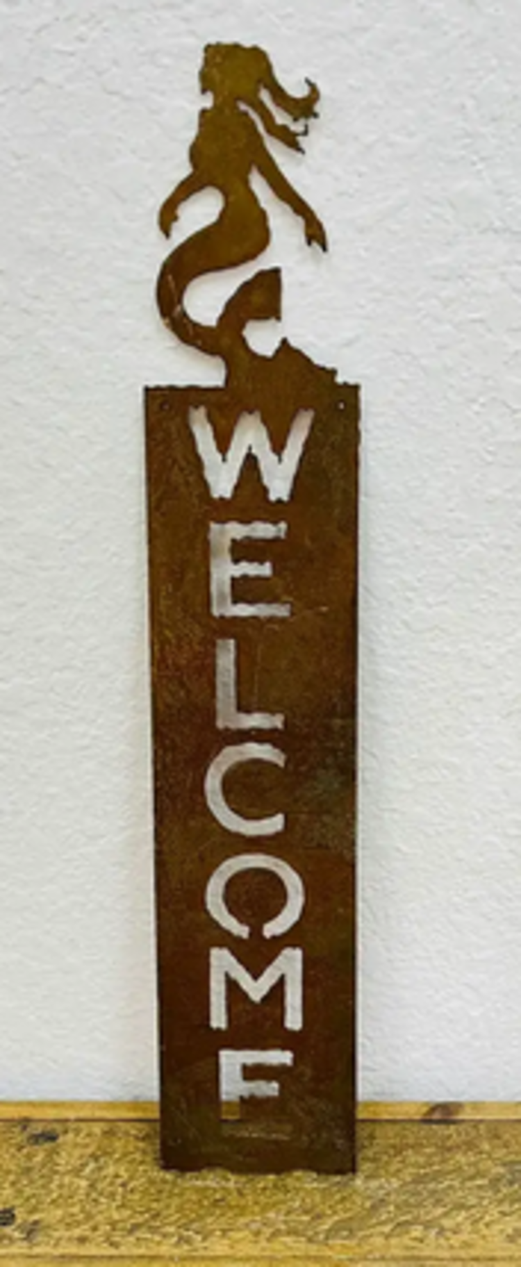Rustic Mermaid Welcome Sign 16" H x 3" L
