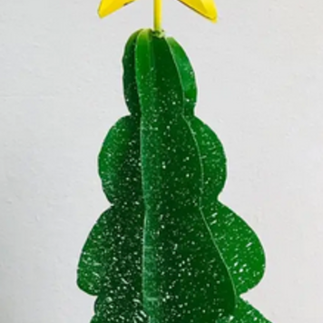 Green Splashed Christmas Tree SM - 18.5" H x 7" L