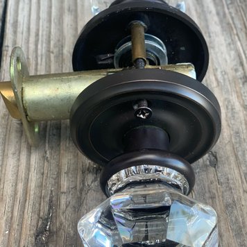 Crystal door knob set