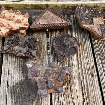 Indian Batik Print Blocks Various Sizes & Styles