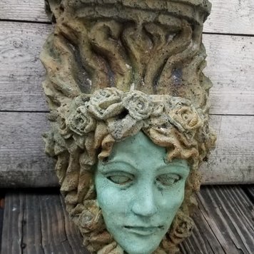Rose lady wall planter 14" tall