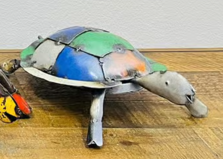 Oil Drum Turtle SM - 4.5" H x 12.5" L x 8" W