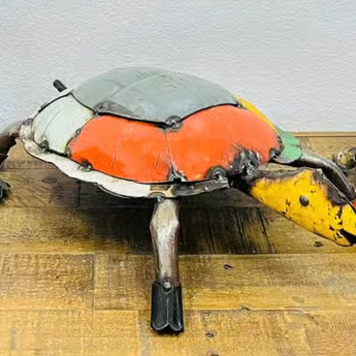 Oil Drum Turtle MD - 5" H x 17.5" L x 10.5" W