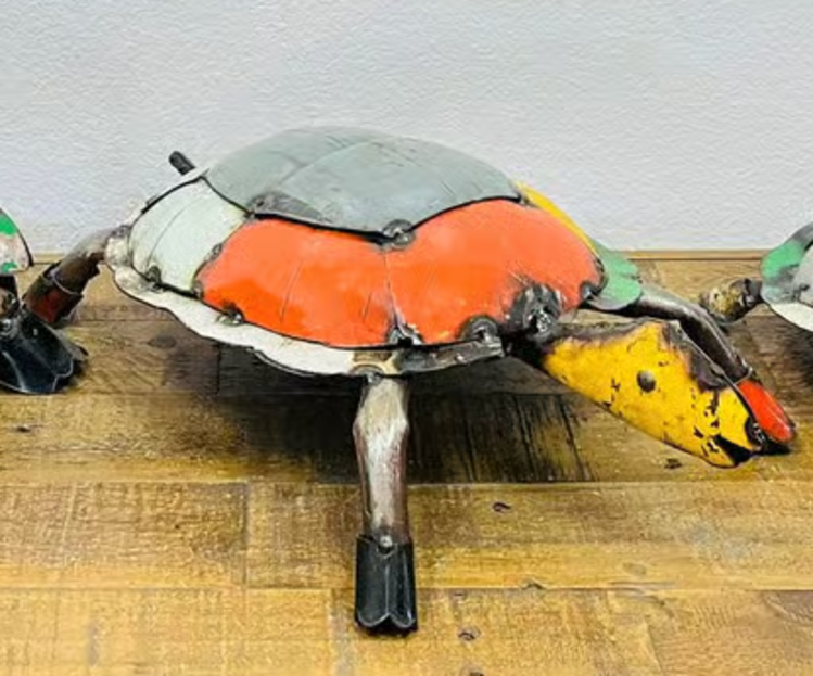 Oil Drum Turtle MD - 5" H x 17.5" L x 10.5" W