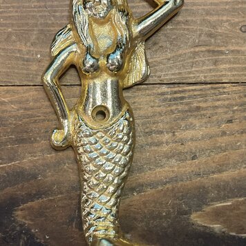 Gold Finish Mermaid Hook 6"