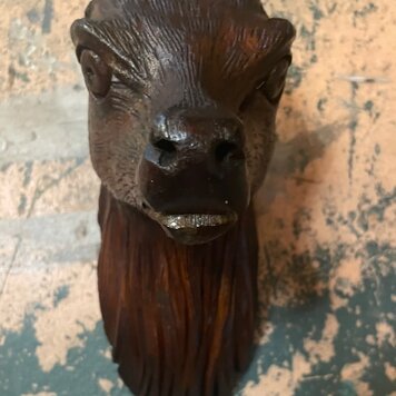 European Carved Wood Horn Mount
