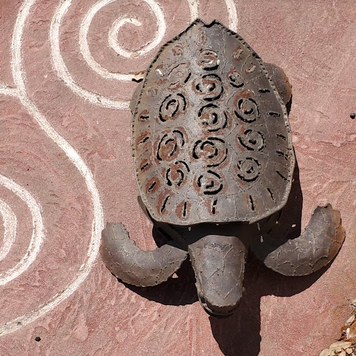Rustic Handmade Tin Turtle