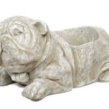 Bulldog Planter  8"h x 11"w x 19"d
