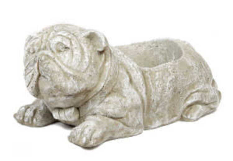 Bulldog Planter  8"h x 11"w x 19"d