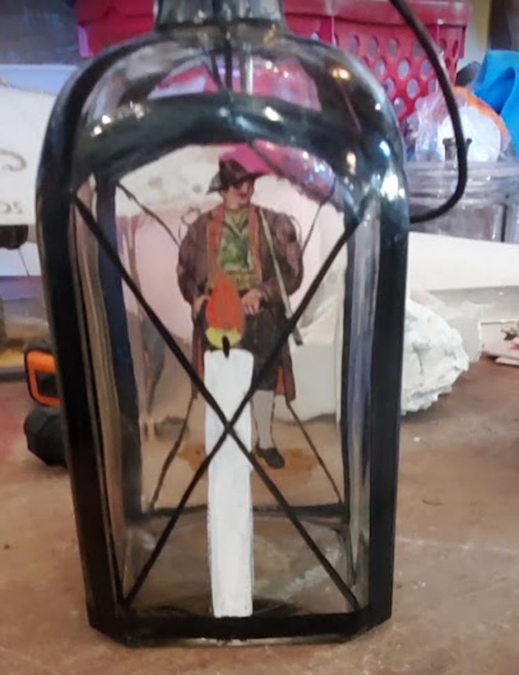 Hand Painted Olive Oil Bottle