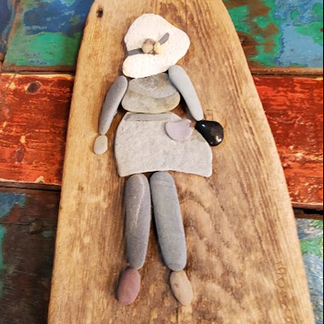 Rock Art Person Wall Hanging