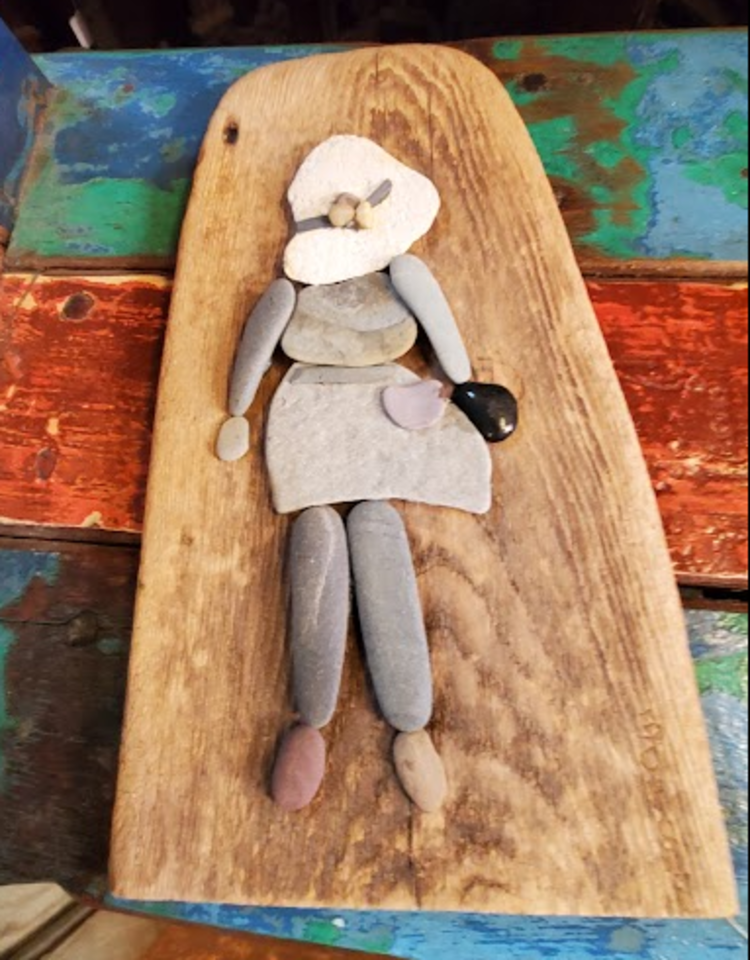 Rock Art Person Wall Hanging