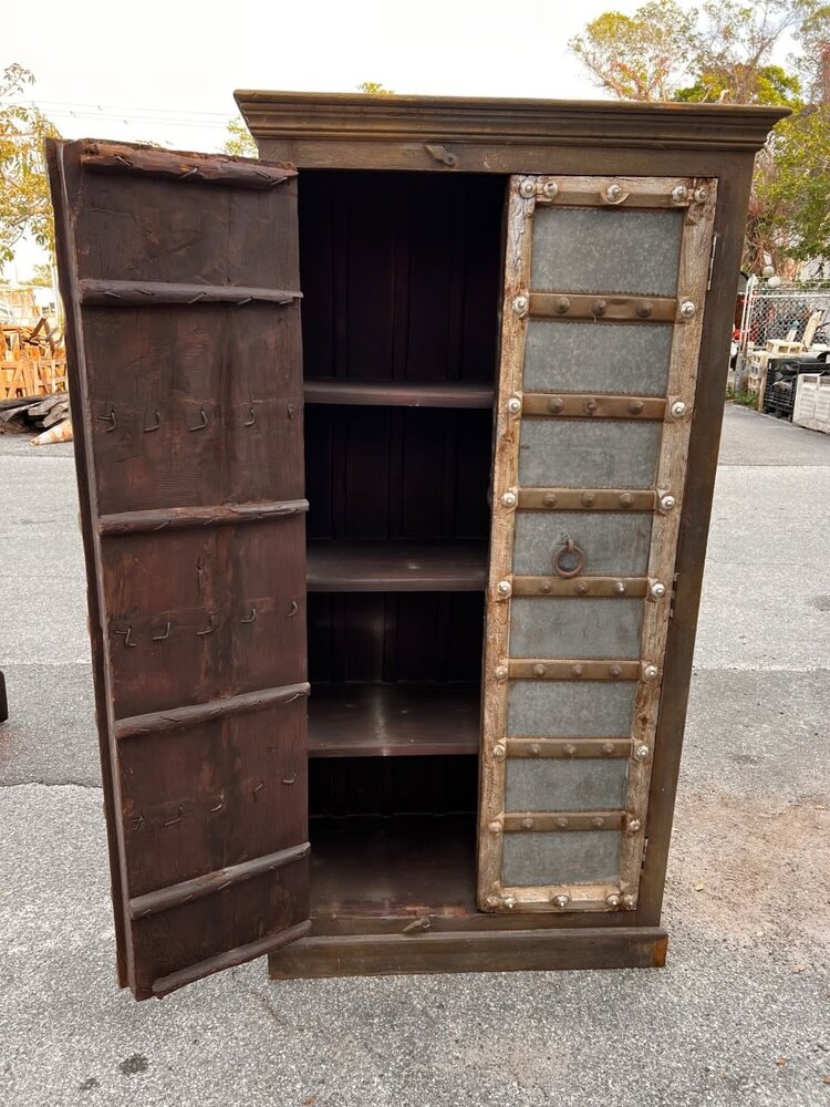 Indian 2-Door Cabinet L 40.5" W 19.5" H 76"