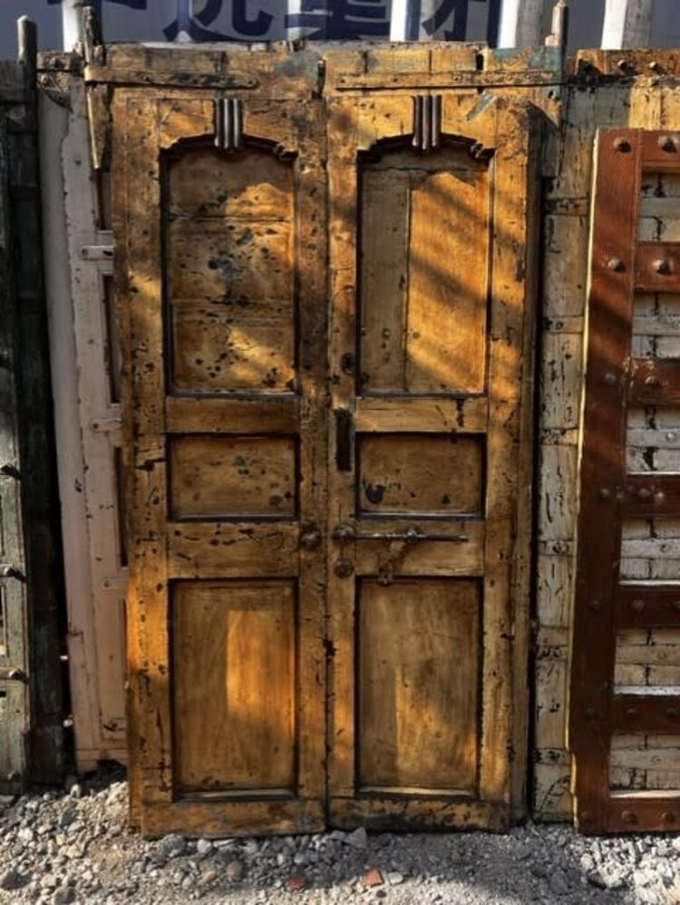 Salvaged Solid Wood Indian Door 46" X 83" OSD36