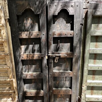 Salvaged Solid Wood Indian Door 42" X 80" OSD34