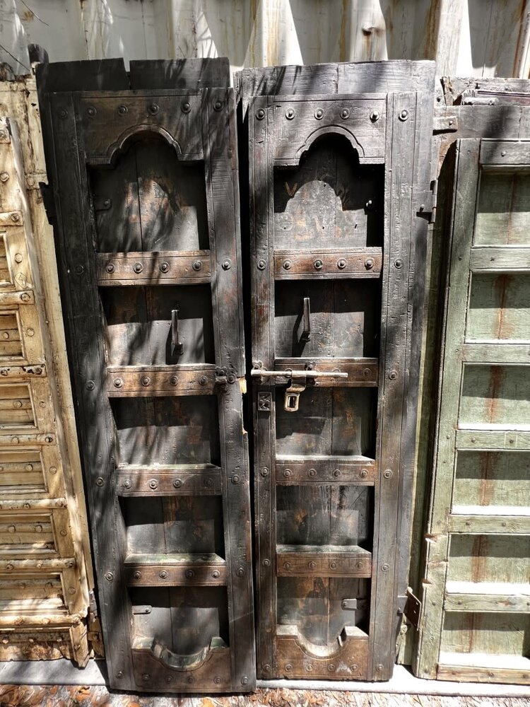 Salvaged Solid Wood Indian Door 42" X 80" OSD34