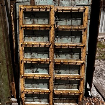 Salvaged Solid Wood Indian Door 47" X 79" OSD33