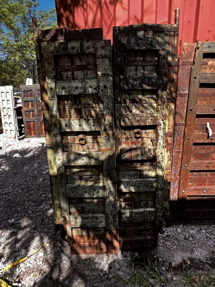 Salvaged Solid Wood Indian Door 45" X 82" OSD30