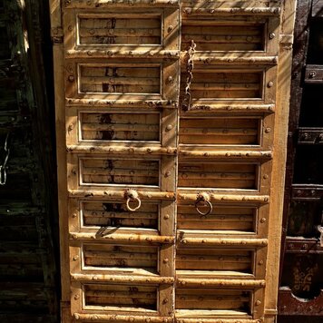 Salvaged Solid Wood Indian Door 47" X 81" OSD29