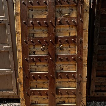 Salvaged Solid Wood Indian Door 46" X 81.5" OSD27