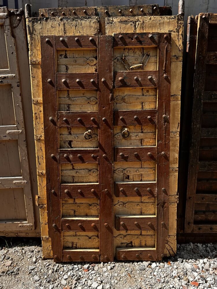 Salvaged Solid Wood Indian Door 46" X 81.5" OSD27