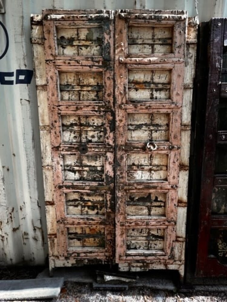 Salvaged Solid Wood Indian Door 44" X 81" OSD22