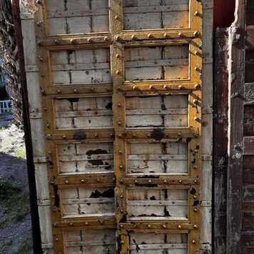 Salvaged Solid Wood Indian Door 43" X 81.5" OSD21