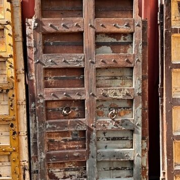 Salvaged Solid Wood Indian Door 42" X 81" OSD20