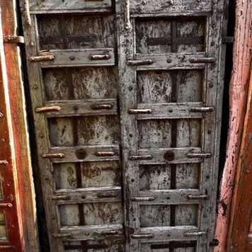 Salvaged Solid Wood Indian Door 45" X 76" OSD15
